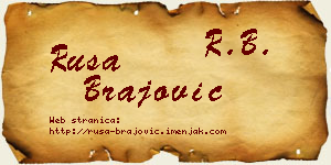 Rusa Brajović vizit kartica